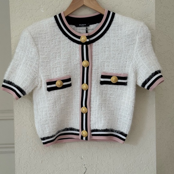 BALMAIN NEW BLOUSE authentic 100% size 8 - Picture 3 of 13